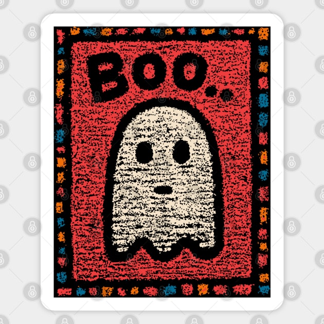 The Unimpressed Ghost | A Lazy Halloween Boo Magnet by TuncGK